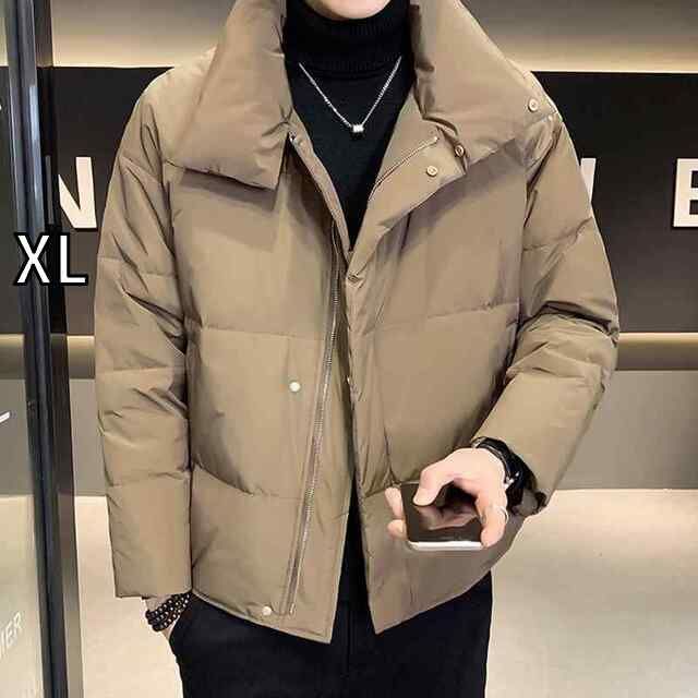 XL 春 コーデ メンズ 服 シンプル ファッション オシャレ 大人 かっこいい 大きいサイズ ストリート 紳士服 スタンドカラー ダウン ジャケット 冬 暖かい カジュアル