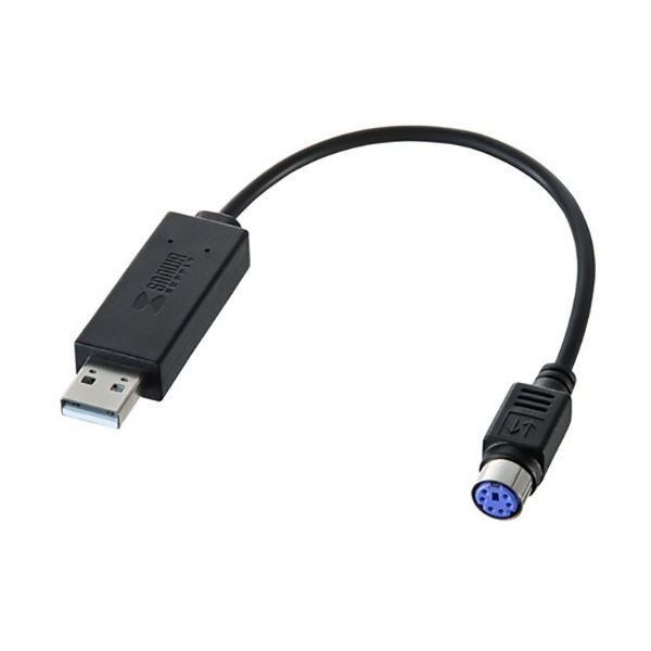 (まとめ) サンワサプライ USB-PS/2変換コンバータ USB(A)オス-ミニDIN6pinメス USB-CVPS5 1本 