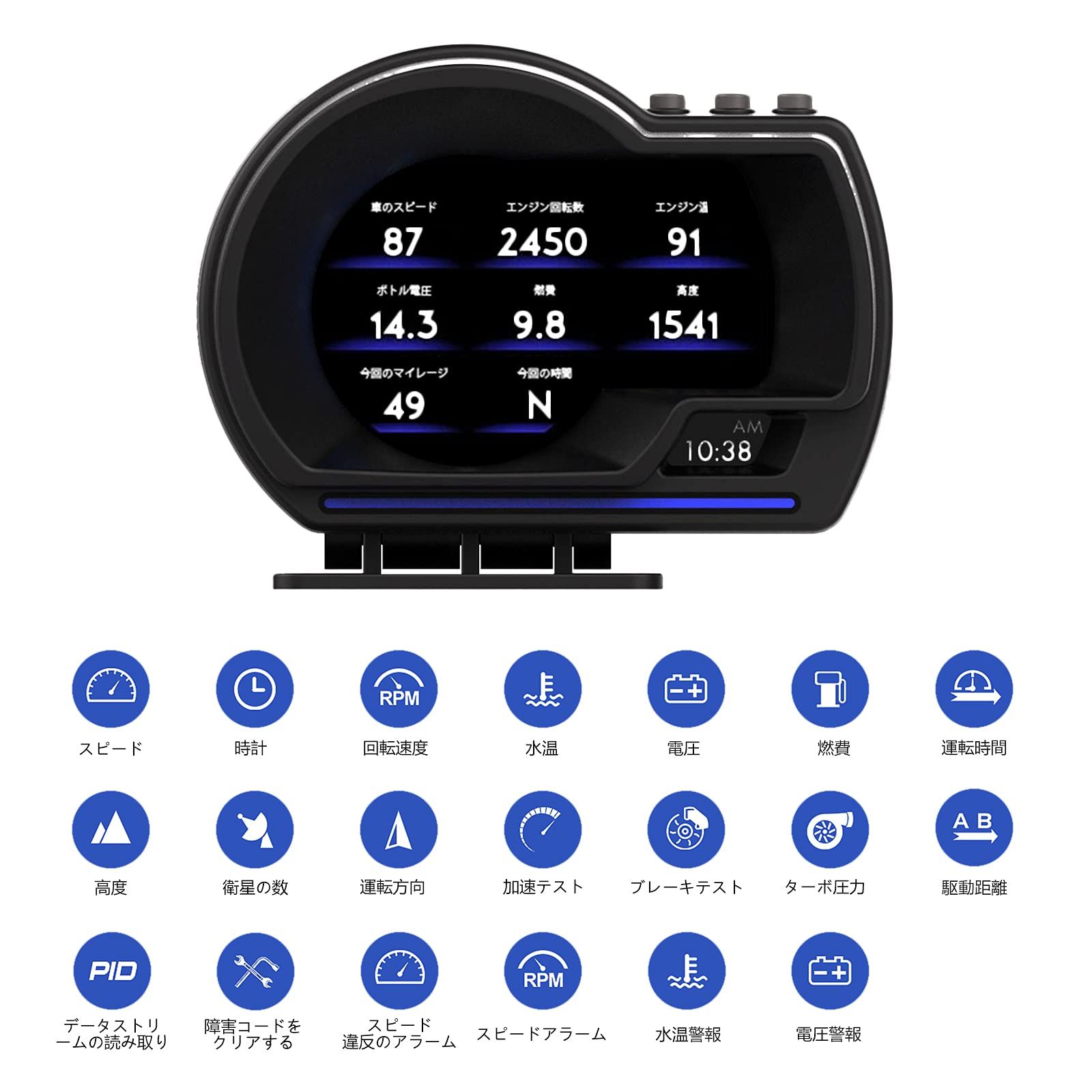 HUDヘッドアップディスプレイAP-6 obd2
