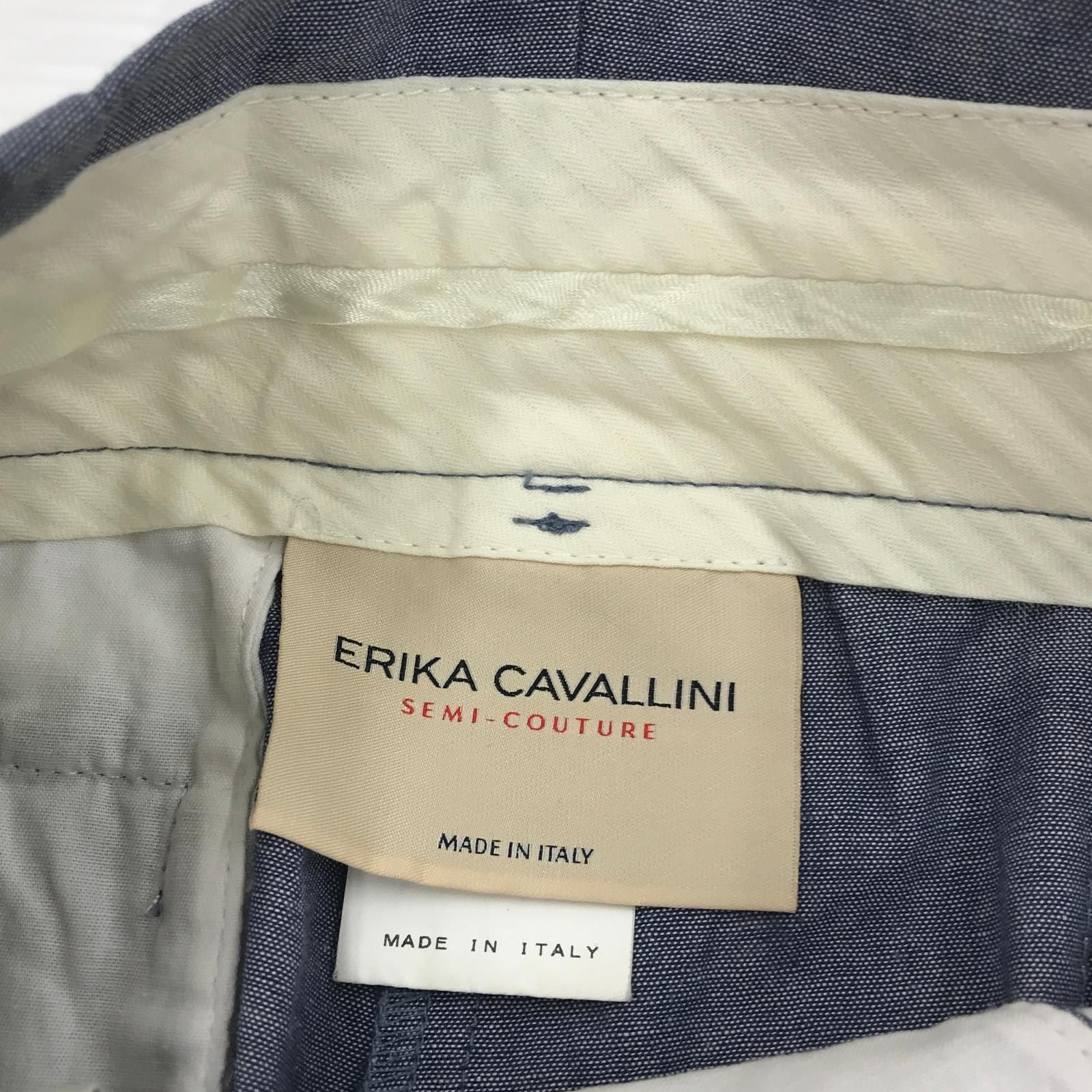 ERIKA CAVALLINI イタリア製 コットンベルテッドパンツ I40 ERIKA CAVALLINI イタリア製 コットン ベルテッドパンツ I40