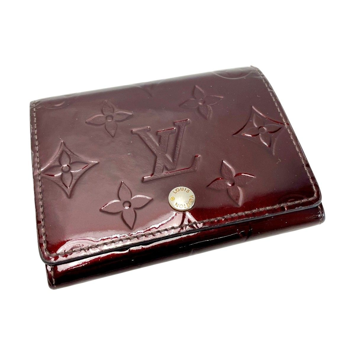 LOUIS VUITTON ルイヴィトン ヴェルニ アンヴェロップ カルト ドゥ ヴィジット M91409 アマラント 名刺入れ