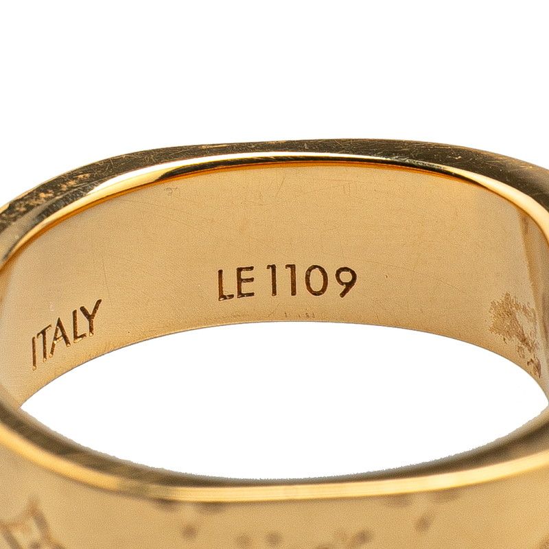 ルイ ヴィトン リング ナノグラム 指輪 #M M00211 ゴールド メッキ  