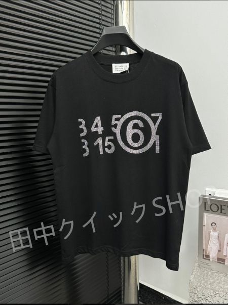 Maison Margielaメゾンマルジェラ 24ss新作ラインストーン半袖Tシャツ