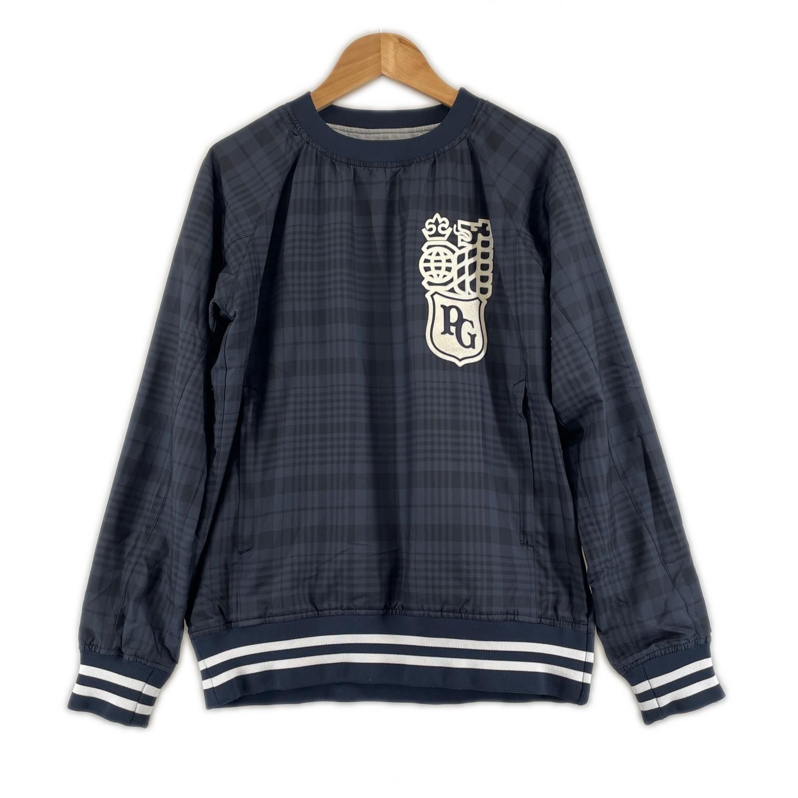 美品 PEARLY GATES パーリーゲイツ ブランドロゴ 秋冬 AW 長袖シャツ ポリエステル ネイビー レディース 40(L) ゴルフウェア【古着】【中古】 美品 PEARLY GATES パーリーゲイツ ブランドロゴ 秋冬 AW 長袖シャツ