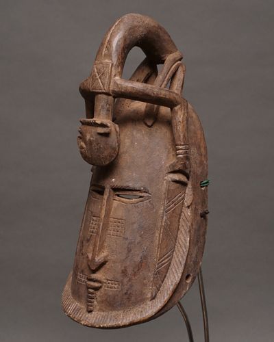 アフリカ ドゴン族 マスク 仮面 No.389 木彫り 彫刻 プリミティブ 