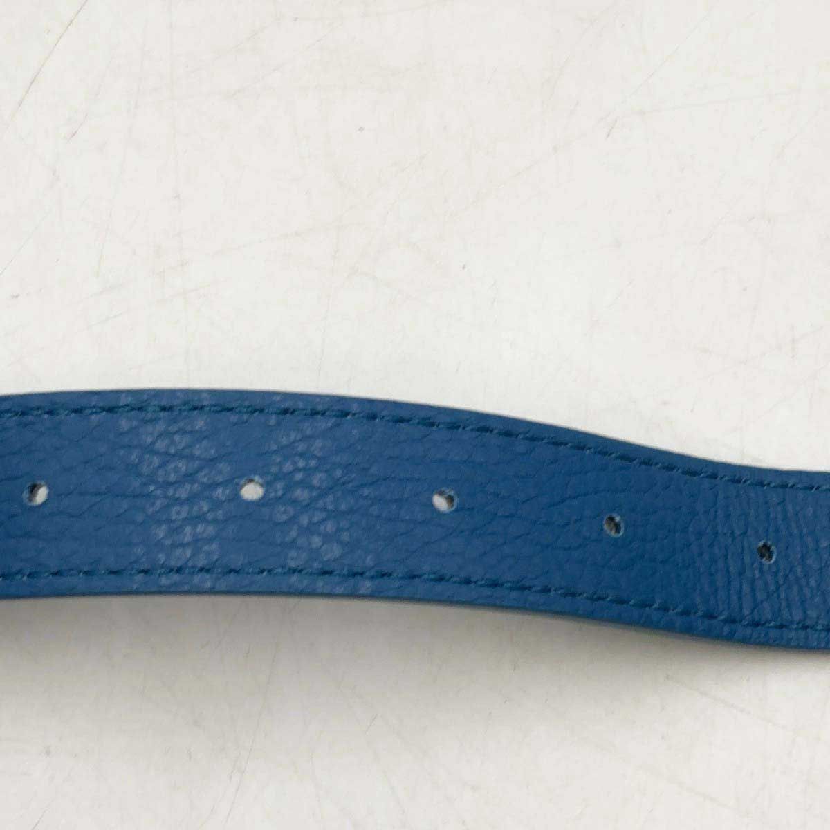 【中古・未使用品】NOEL ASMAR ノエルアスマール Demi Croc Belt レザーベルト M Azure ブルー NAD2904C レディース 乗馬 ウェア 馬術 未使用】NOEL ASMAR ノエルアスマール Demi Croc Belt レザー