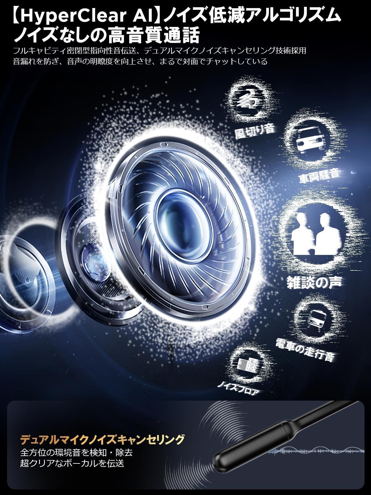 うるさくても通話はっきり 10分充電で12時間通話 Earaku イアラク Bluetooth ヘッドセット ENC高精度ノイズキャンセリング 超クリアな通話 通話 ヘッドセット 50分急速充電 最大19時間連続再生 デュアルEQモード切 WWW_KANDAIZUMI_COM