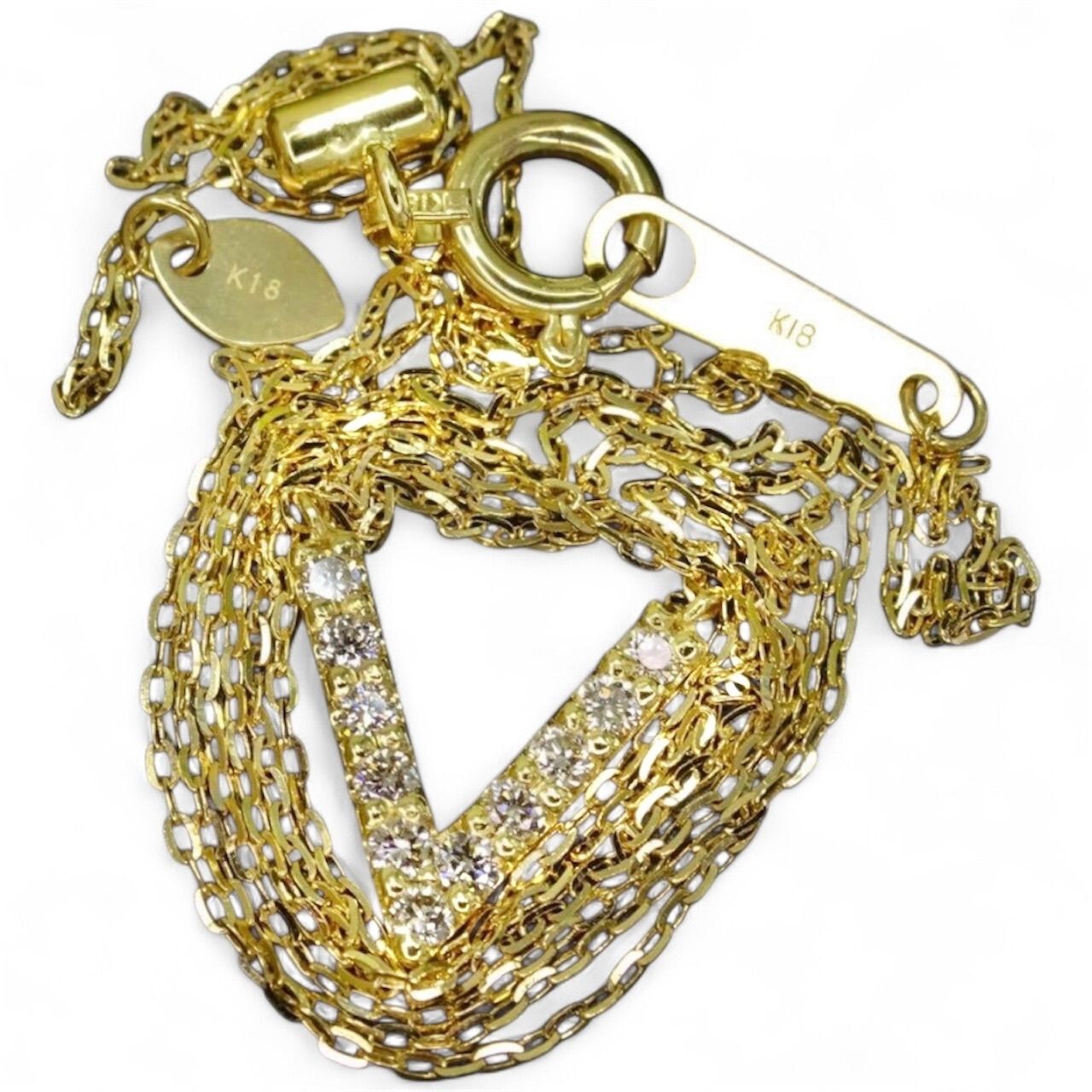 18金K18ゴールド750 K18 750 金 gold トップ 天然 ダイヤモンド 17.6g 