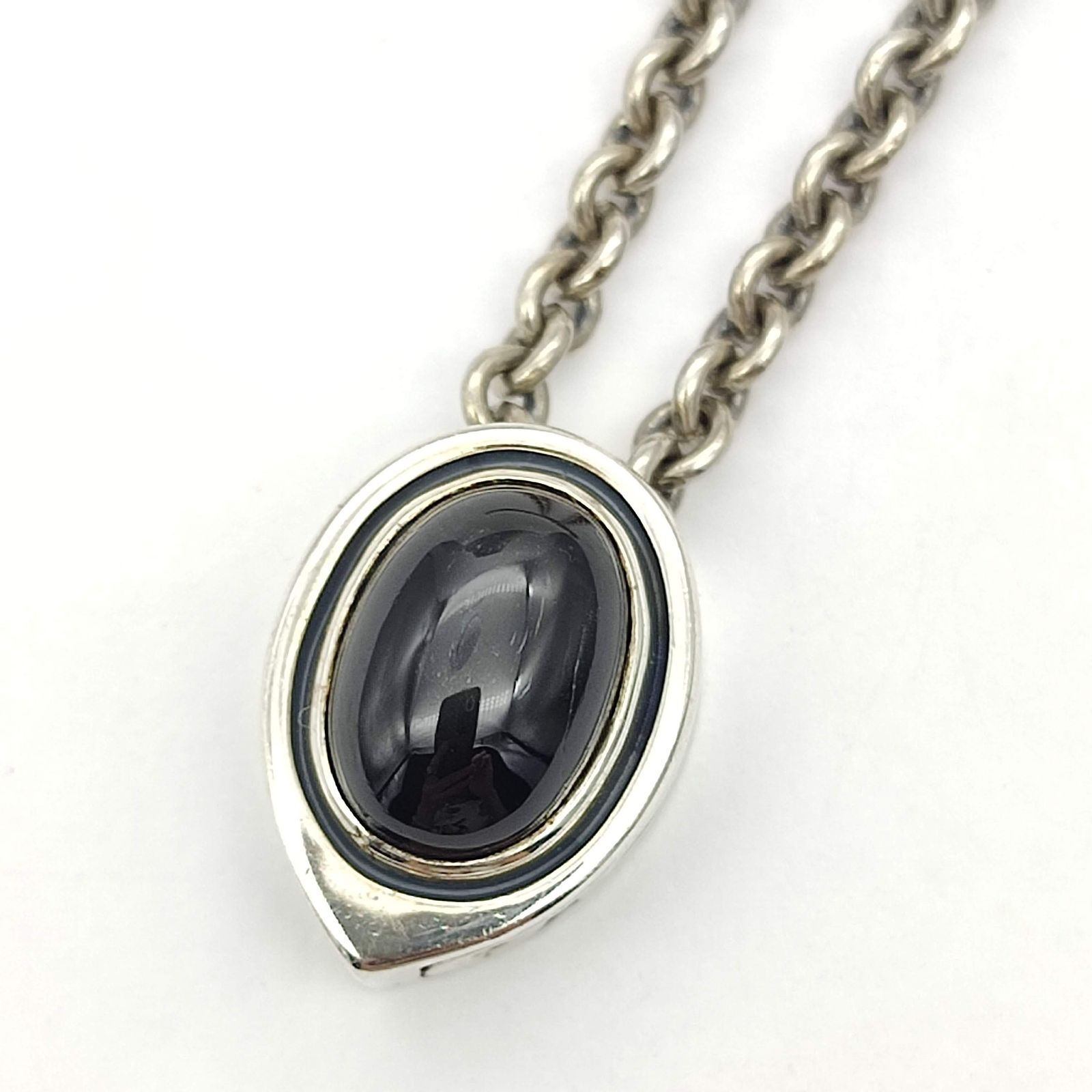 エムズコレクション シルバー オニキス ネクレス 美品】M'S COLLECTION エムズコレクション オニキス デザイン