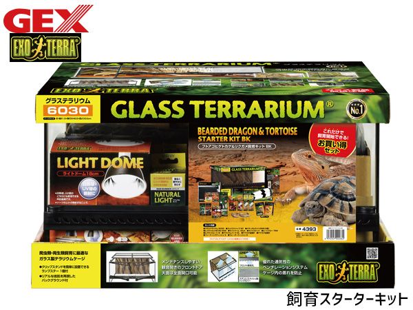 EXO TERRA フトアゴヒゲトカゲ＆リクガメ飼育セット BK 13点セット これだけで飼育開始できる セット ガイド付 GEX