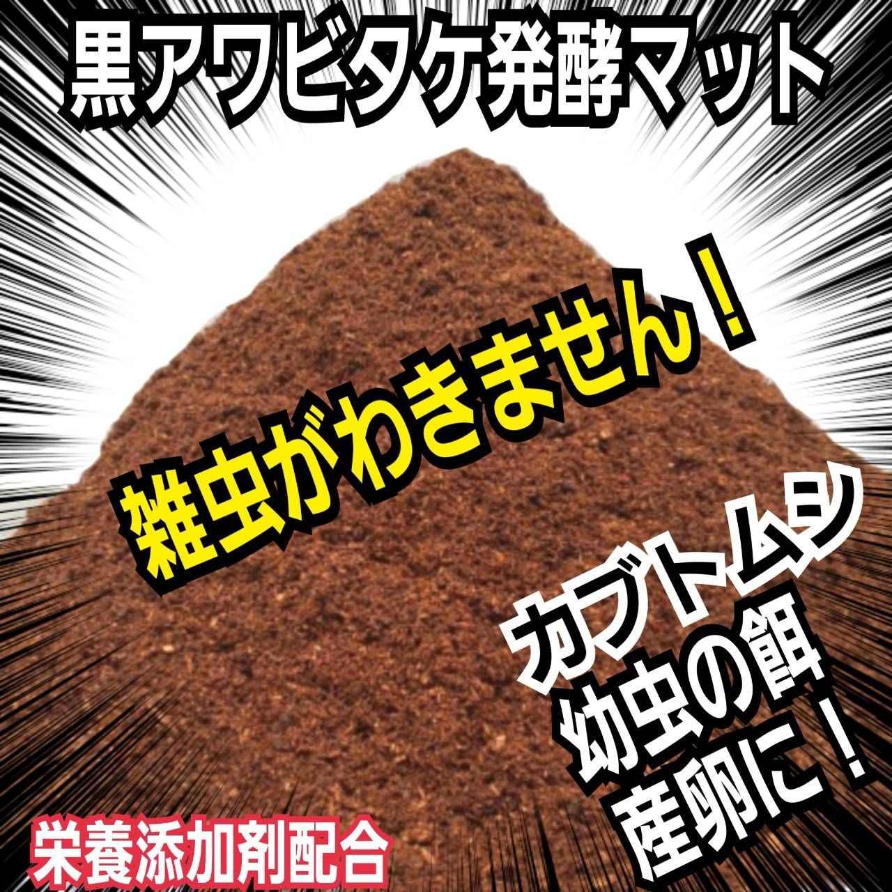 カブトムシ幼虫が大きくなります 黒アワビタケ発酵マット 100リットル 10袋セット 完全室内製造で雑虫混入が100％なし 厳選クヌギ使用 産卵にもお薦めです
