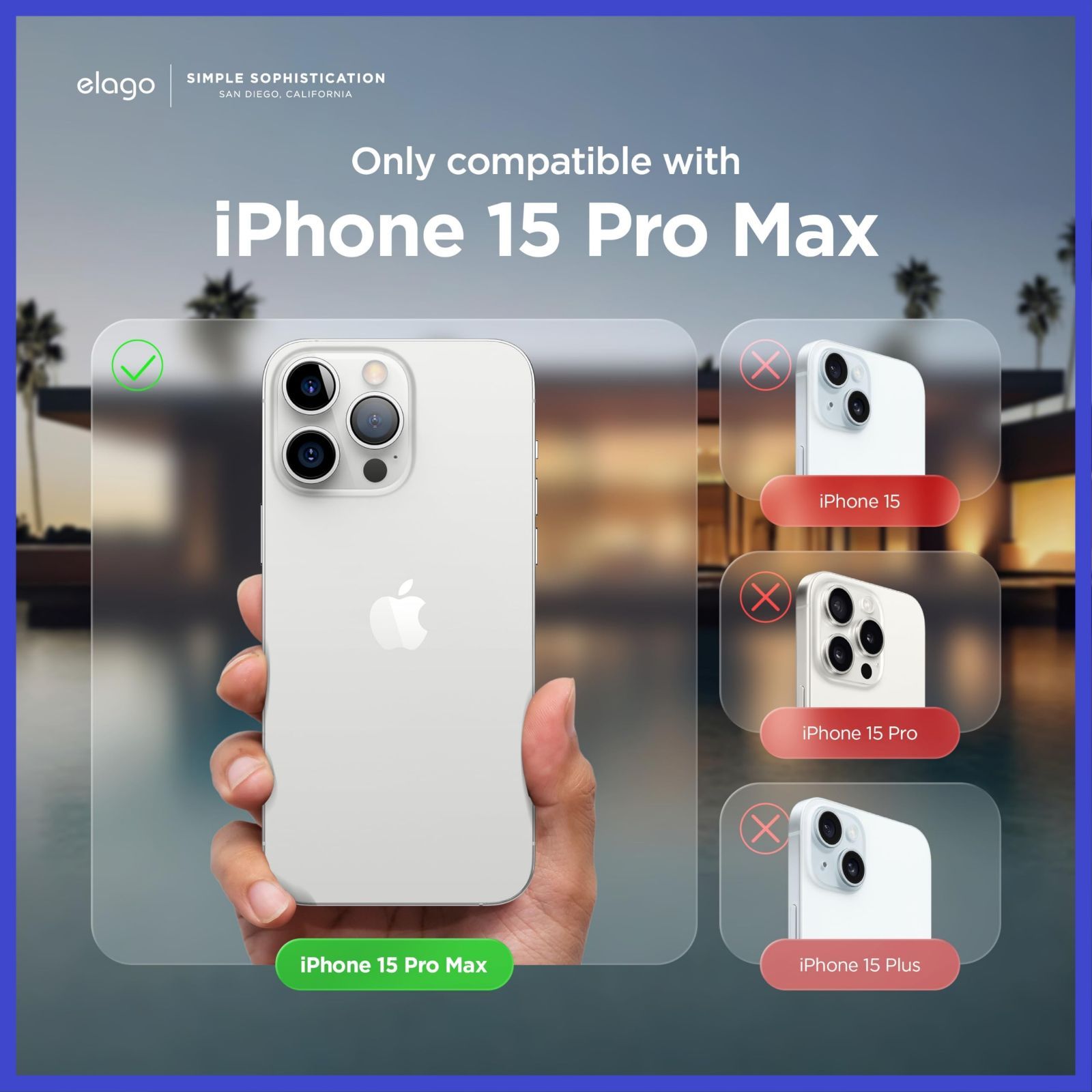 【elago】 iPhone15ProMax 対応 ケース 耐衝撃 傷 指紋 防止 シリコン スマホケース スリム 衝撃吸収 サラサラ 手触り シリコンケース [ Apple iPhone15 ProMax アイフォン15 プロマックス 対応 携帯ケース 