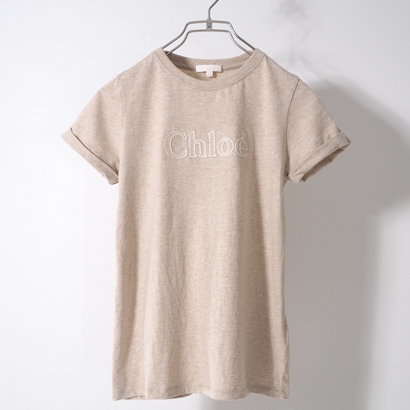クロエ　Chloe ロゴTシャツ　14 ☆美品 クロエ Chloe 23年製 ロゴ Tシャツ 14Y（大き目