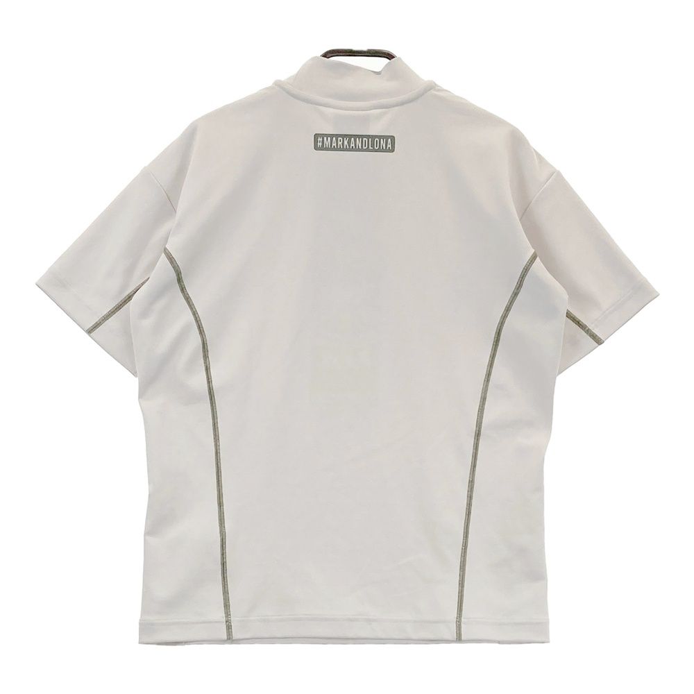 サイズ 42 MARK-LONA マークアンドロナ 半袖モックネックTシャツ ホワイト系 240101421193 ゴルフウェア レディース ストスト