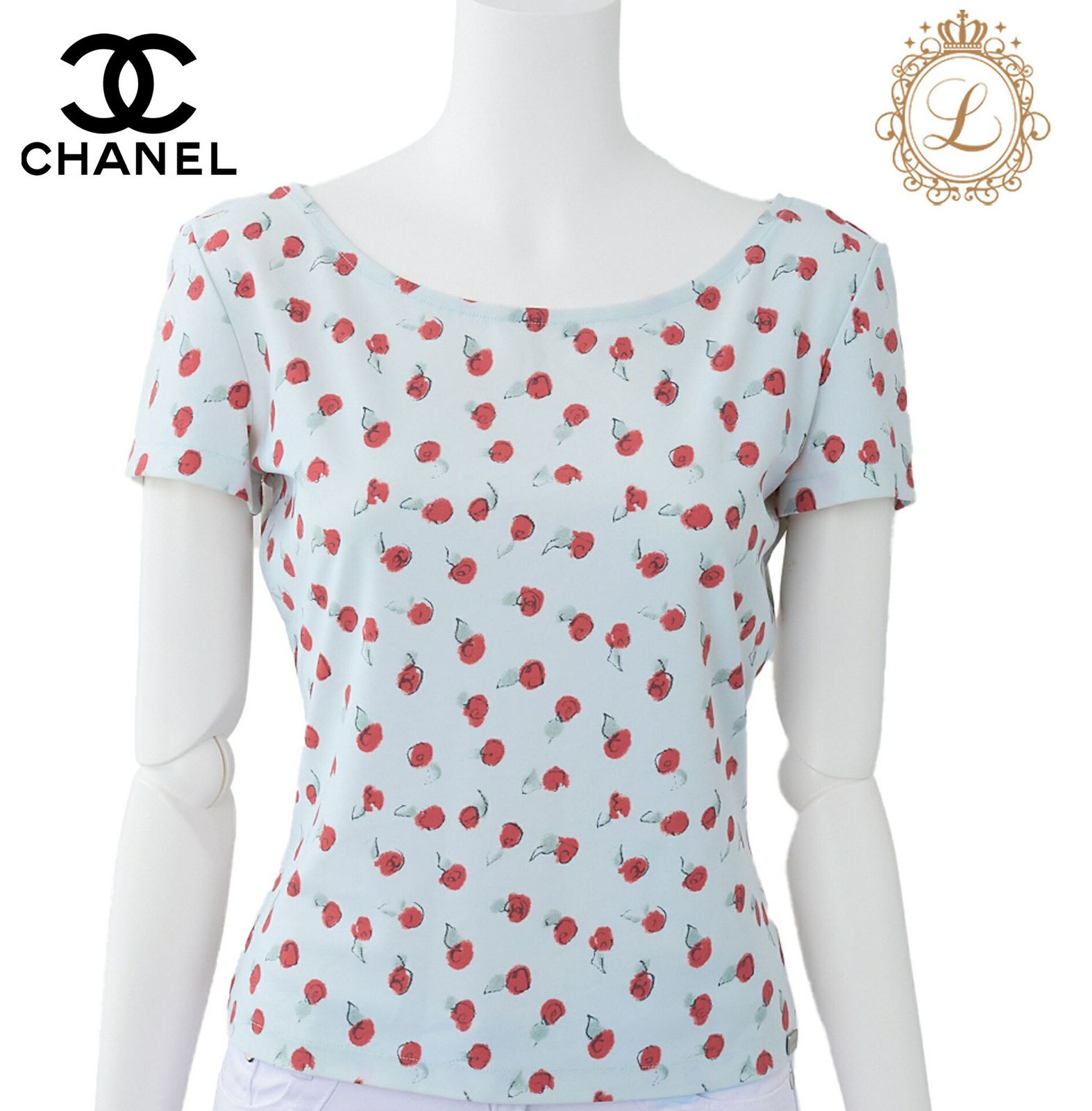 返品可】CHANEL シャネル ココマーク 半袖 カットソー トップス T 