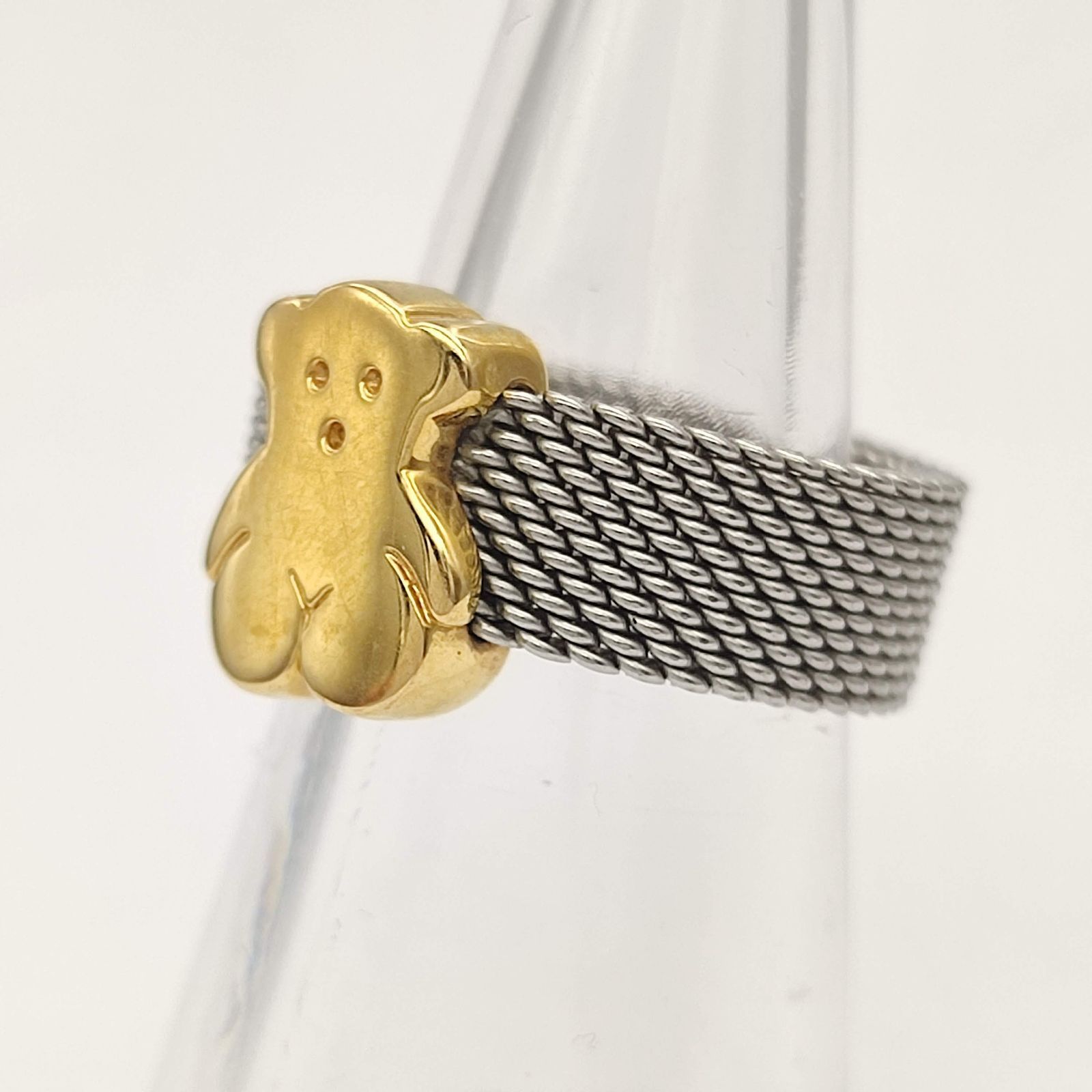 美品】TOUS トウス クマモチーフメッシュリング ベア 750×SS 14
