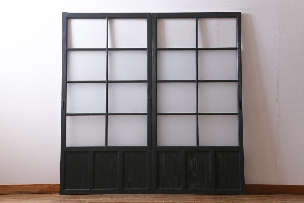 ガラス戸2枚セット すりガラス入り