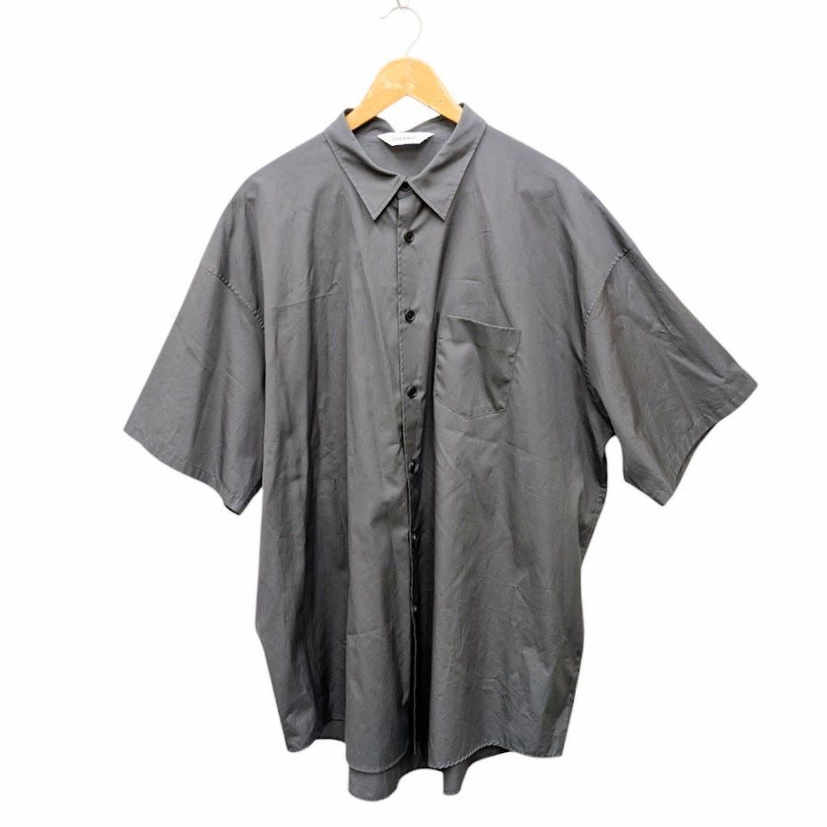 ♥品 DIGAWEL DWXA049 Oversized S|S shirt ディガウェル オーバーサイズド レギュラーカラー 半袖シャツ グレー系 サイズ 2