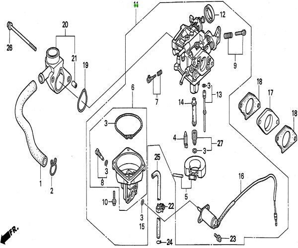 ホンダ 純正 GX620 キャブレター ASSY HONDA GX620 CARBURETOR ASSY 16100-ZJ1-892 ♥ Genuine JDM メーカー純正品