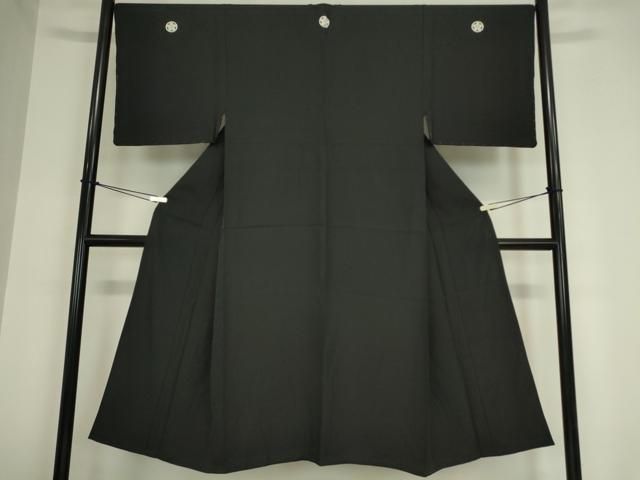 平和屋着物○男性 黒紋付・羽織セット 正絹 逸品 DAAV8681tw 2025年