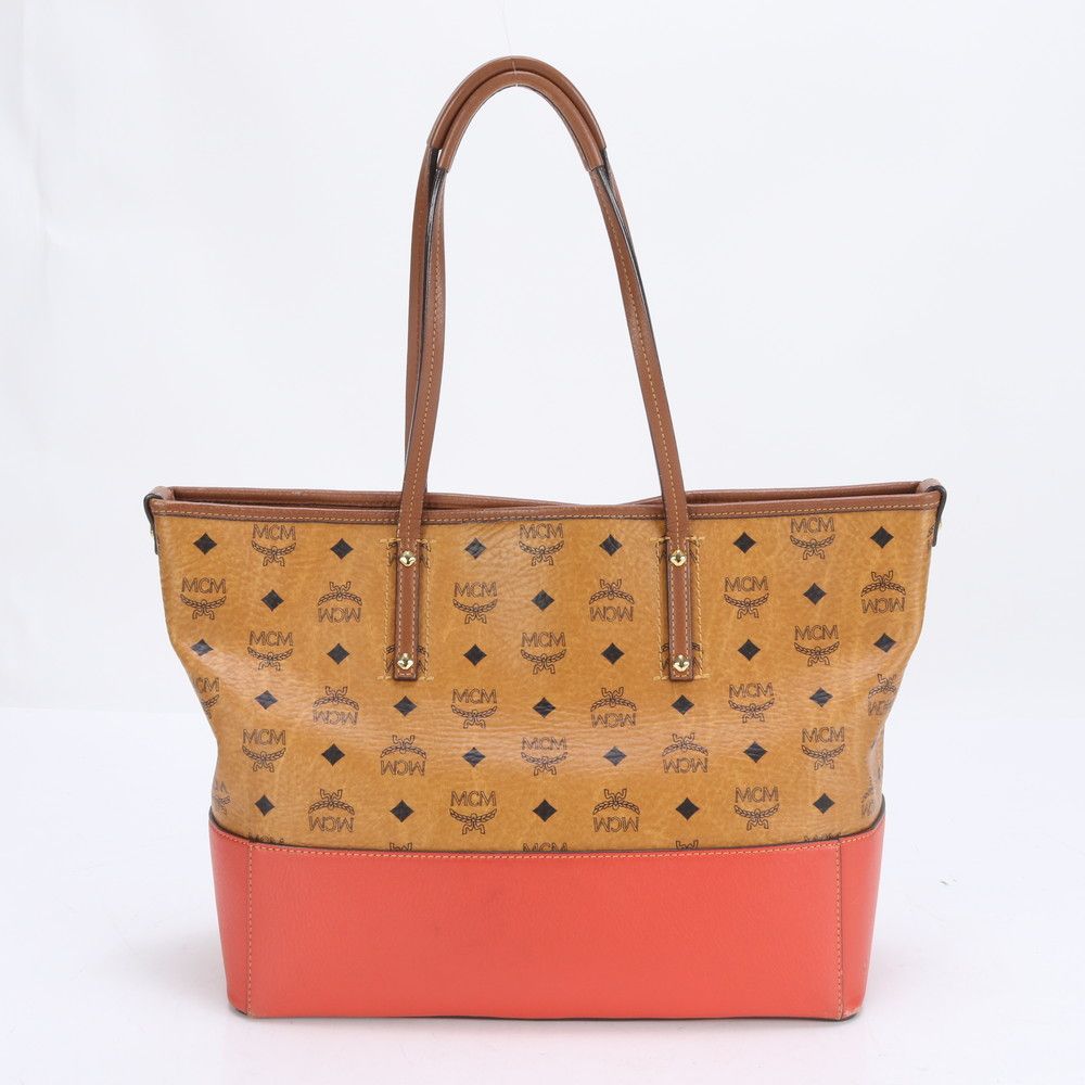 MCM エムシーエム　ボストンバッグ　ヴィセトス　ブラウン　レザー　総柄 MCM（エムシーエム）の「MCM/エムシーエム/〈エッセンシャル