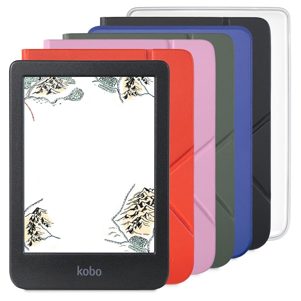 Kobo Clara Colour スリープカバー（カイエンレッド）セット ☆即日発送☆Kobo Clara Colour スリープカバー（カイエンレッド