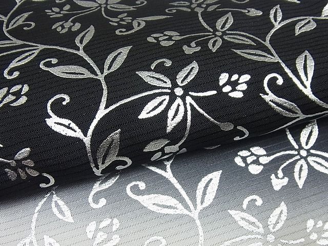 平和屋着物□極上 小紋 唐草文 黒地 金銀彩 逸品 未使用 DZAA8225kh5