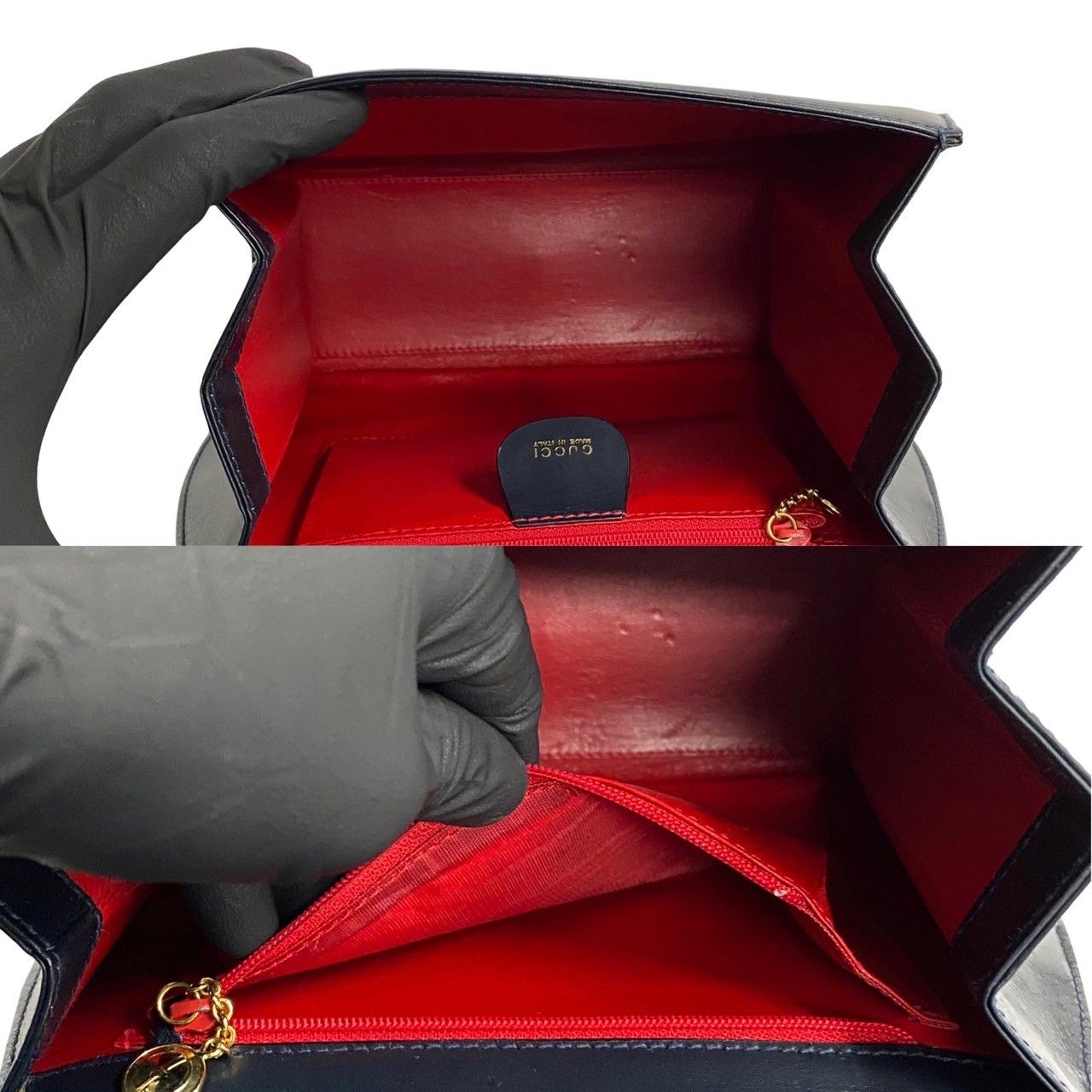 ほぼ 未使用 鏡付き GUCCI オールドグッチ ヴィンテージ バンブー 