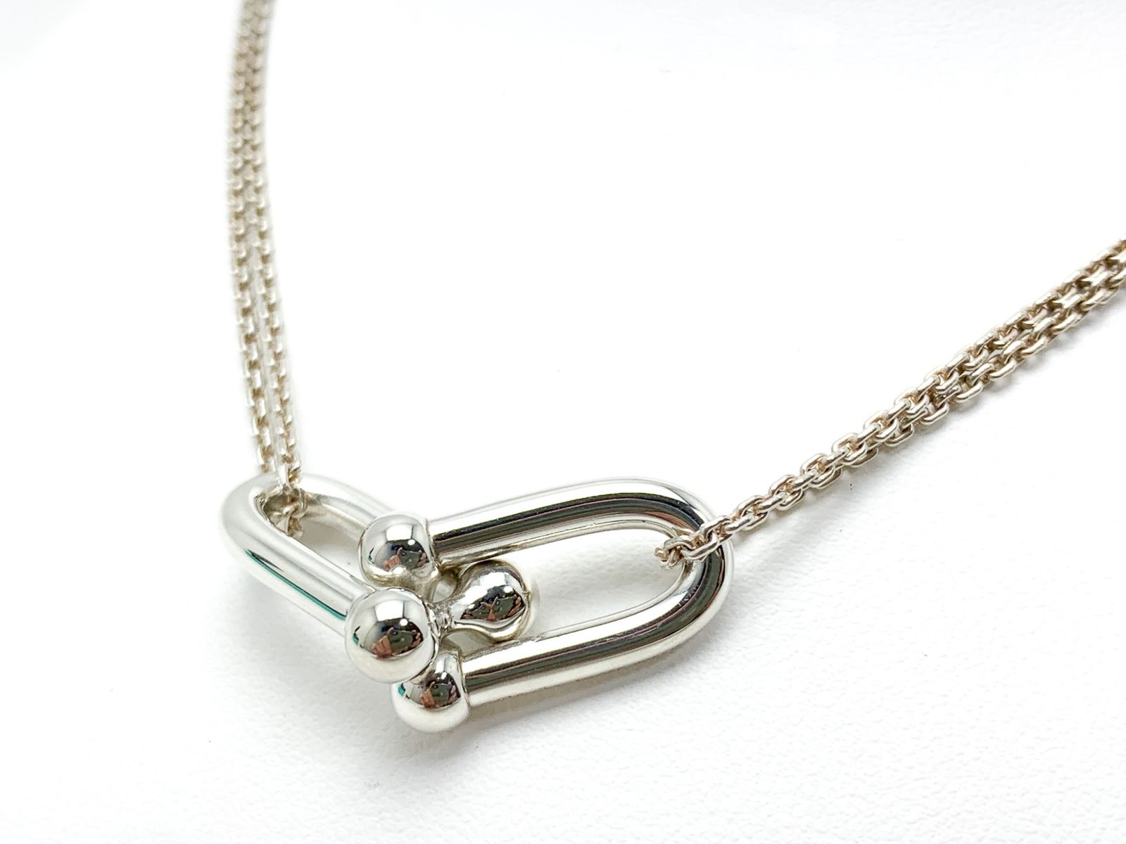 Tiffany & Co. シルバーリングネックレス TIFFANY&CO. Tiffany ティファニー ハードウェア ラージ ダブル