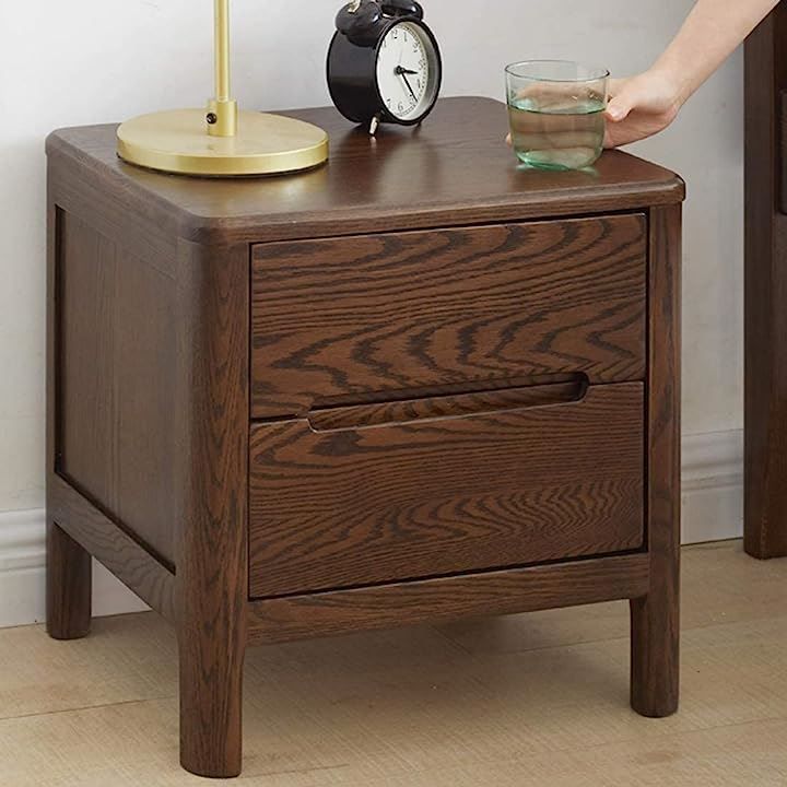 美品　MU RONG サイドテーブル アメリカオークウッド ナイトテーブル Amazon.co.jp: MU RONG サイドテーブル アメリカオークウッド ナイト