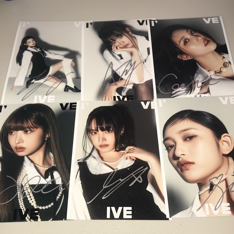 IVE 直筆サイン「I'VE IVE」スチール写真6枚セット