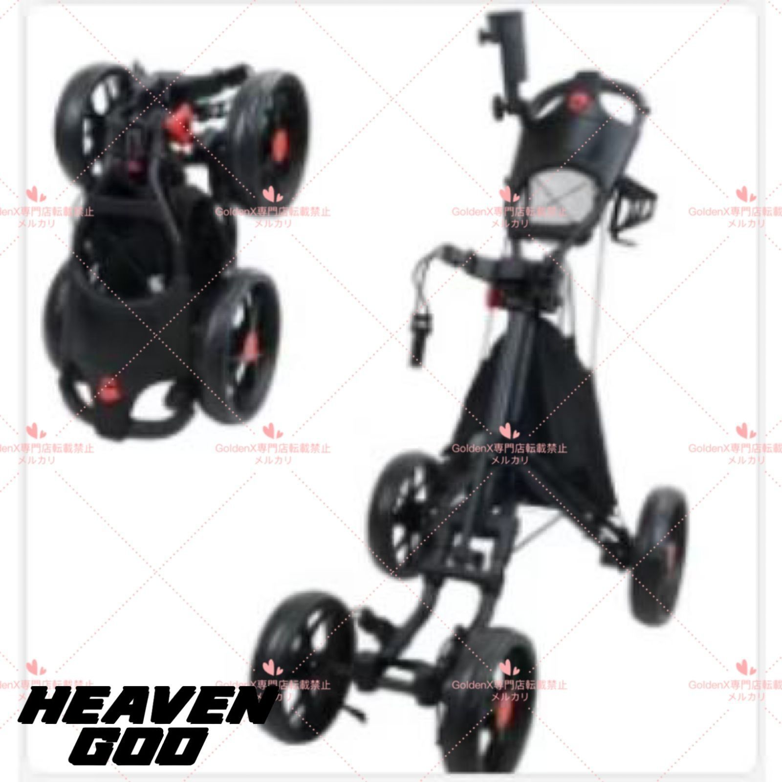 clicgear 8+ ゴルフ用プッシュカート 4輪折り畳み式 フルセット 美品