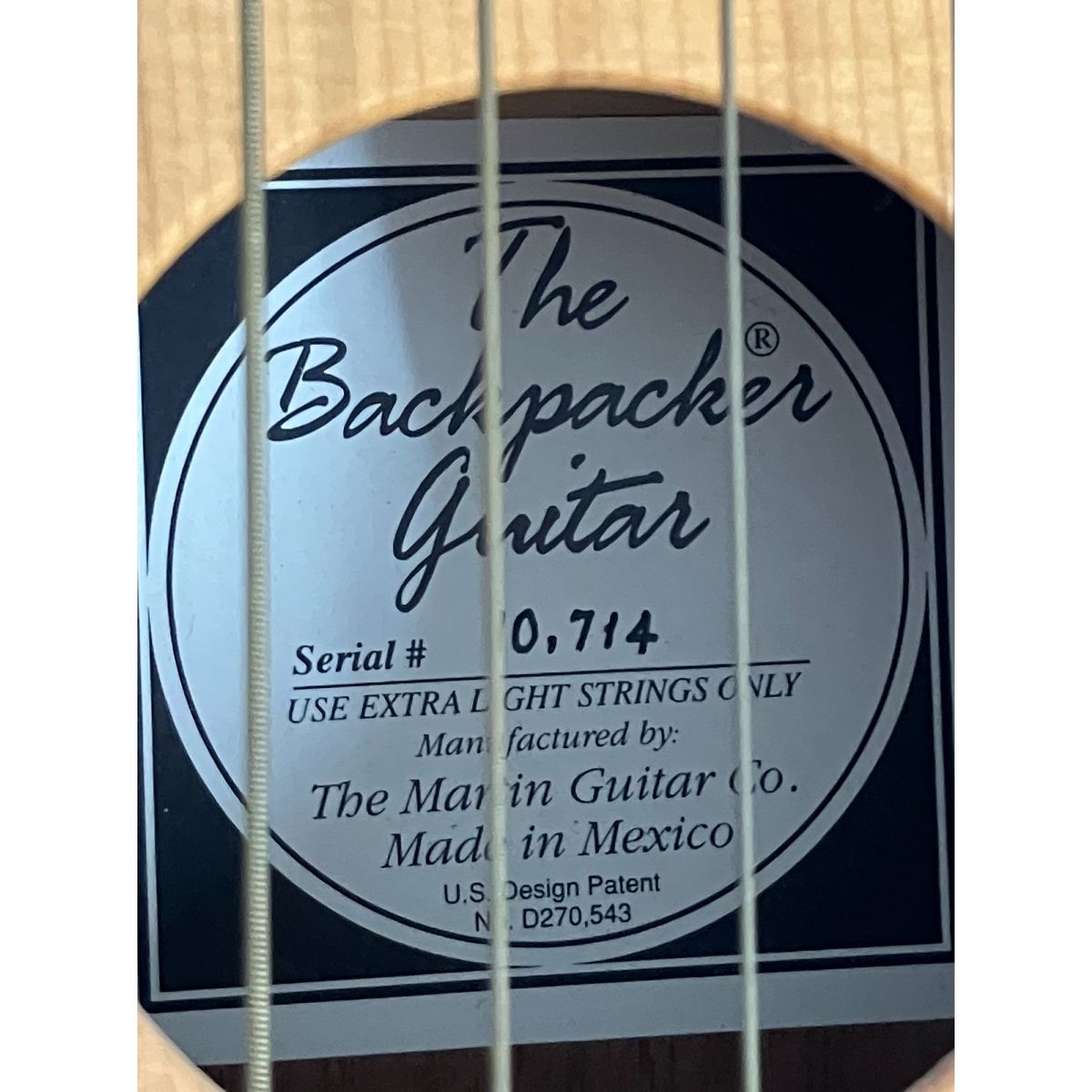 美品 MARTIN バックパッカーギター トラベルギター 純正ケース付き ut6/18 MARTIN&CO. マーティン BACKPACKER/バックパッカー トラベル