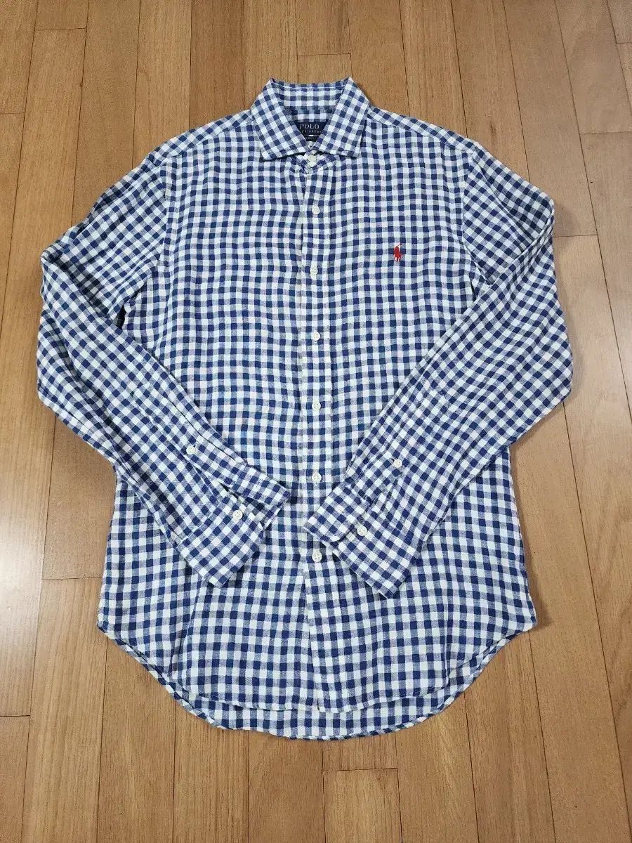 ポロ Ralph Lauren ラルフローレン リネン チェック シャツ s95