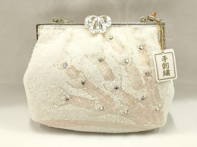 平和屋着物▽和装小物 和装バッグ ビーズバッグまとめて3点 総ビーズ