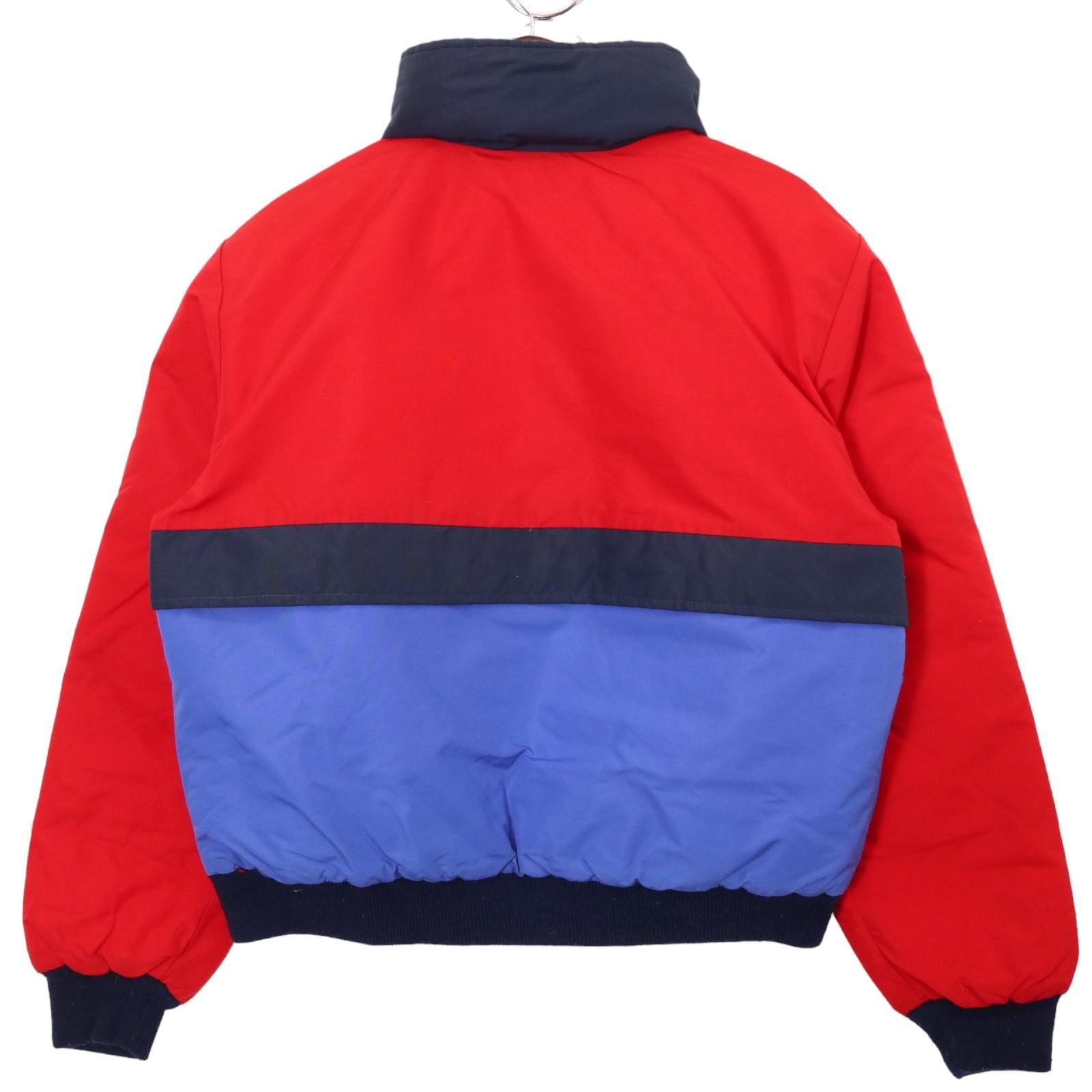 80年代 USA製 THE NORTH FACE ノースフェイス 青タグ ダウンジャケット マルチカラー (メンズ L) 中古 古着 A0374