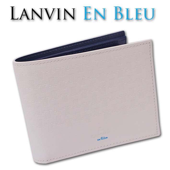ランバンオンブルー LANVIN en Bleu 牛革 二つ折り財布 メンズ