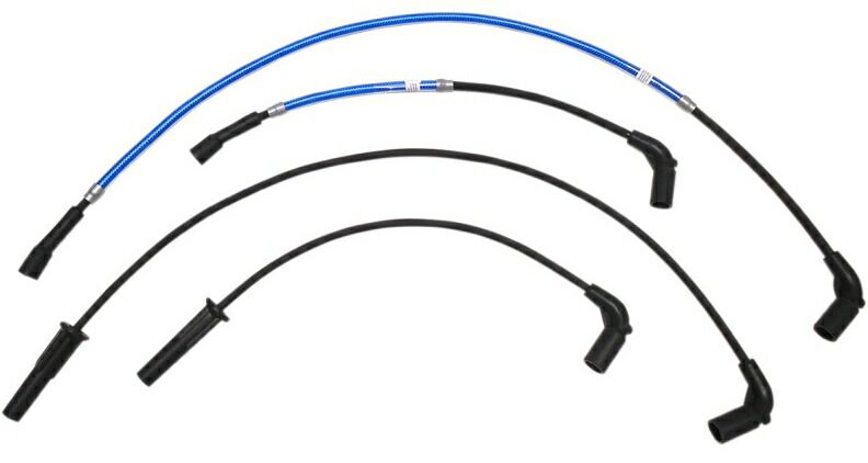 CANDY APPLE BLUE ブレイデッドプラグワイヤー 2017年以降ツーリング トライク