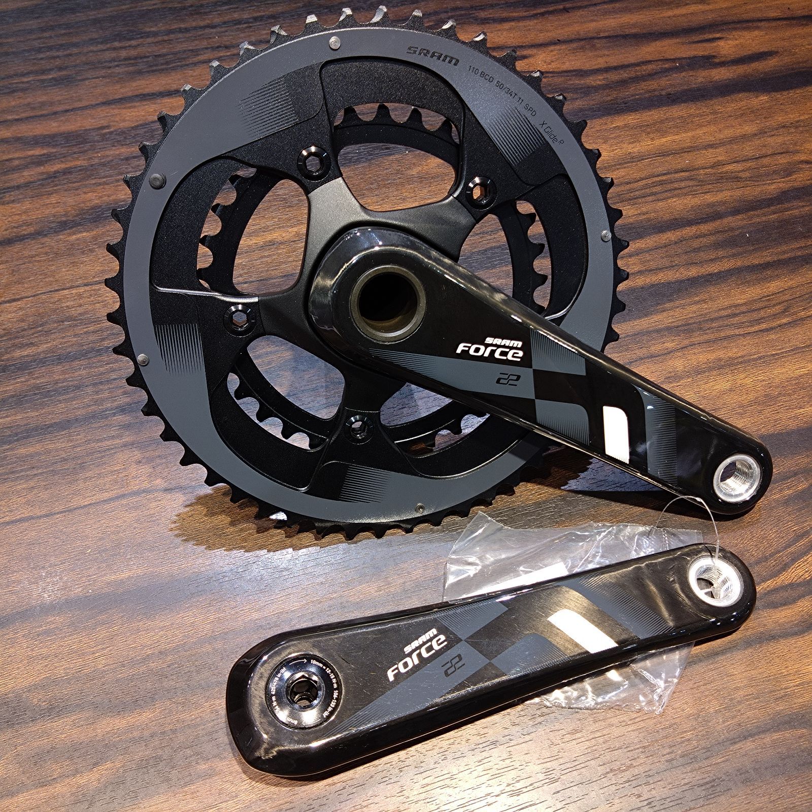 新品ワケあり：SRAM FORCE 22 GXP スラム フォース22 GXPカーボンクランク 50-34T 165mm 11s ダブル - 買取 京都