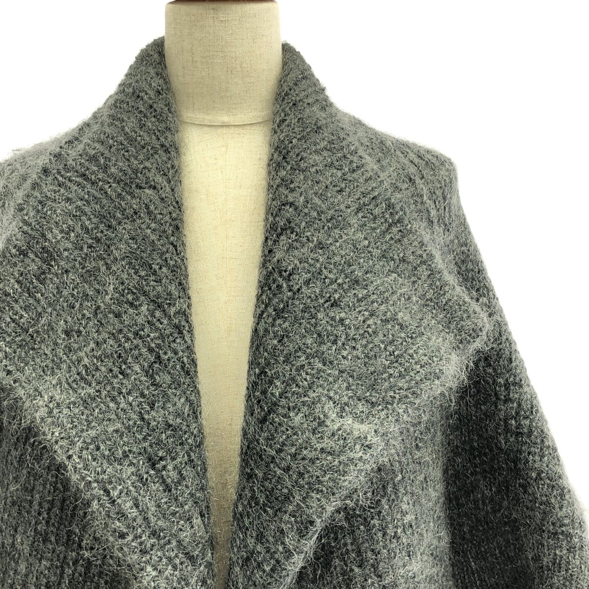 【美品】  JUNYA WATANABE COMME des GARCONS / ジュンヤワタナベ | 2011AW | モヘア混 ニット デザイン カーディガン | S | グレー | レディース 美品】 JUNYA WATANABE COMME des GARCONS / ジュンヤワタナベ