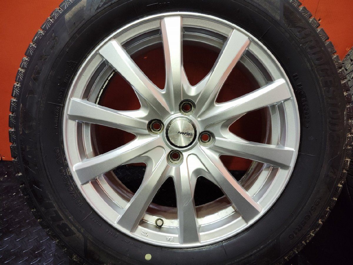 【BS BLIZZAK VRX3 195/65R16】スタッドレス【Weds RAVRION 16インチ 6J4HPCD100+42】21年製 バリ溝 ライズ ロッキー等　(KTL400) BS BLIZZAK VRX3 195/65R16】スタッドレス【Weds RAVRION 16インチ