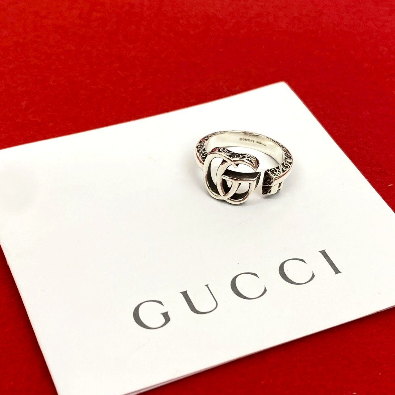 GUCCI グッチ ダブルGリング Ag 925 15号 GUCCI グッチ ダブルG