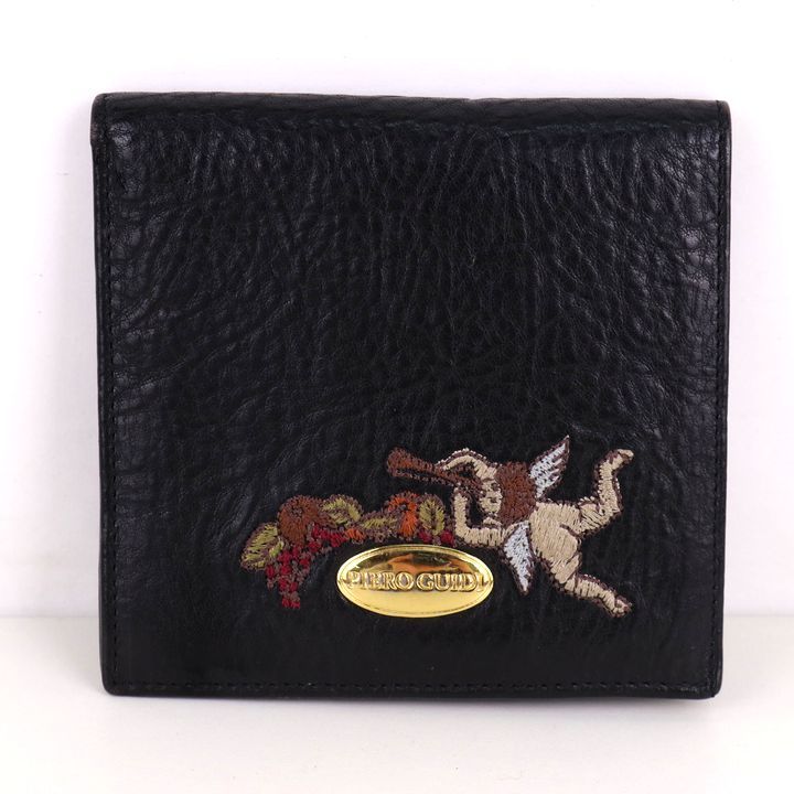 ピエログイディ 二つ折り財布 レザー イタリア製 天使 刺繍 CELEBER