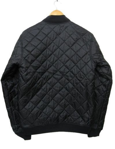 良品　STUSSY キルティング　リバーシブル　XL ブラック レオパード 美品】STUSSY ステューシー リバーシブル キルティングジャケット