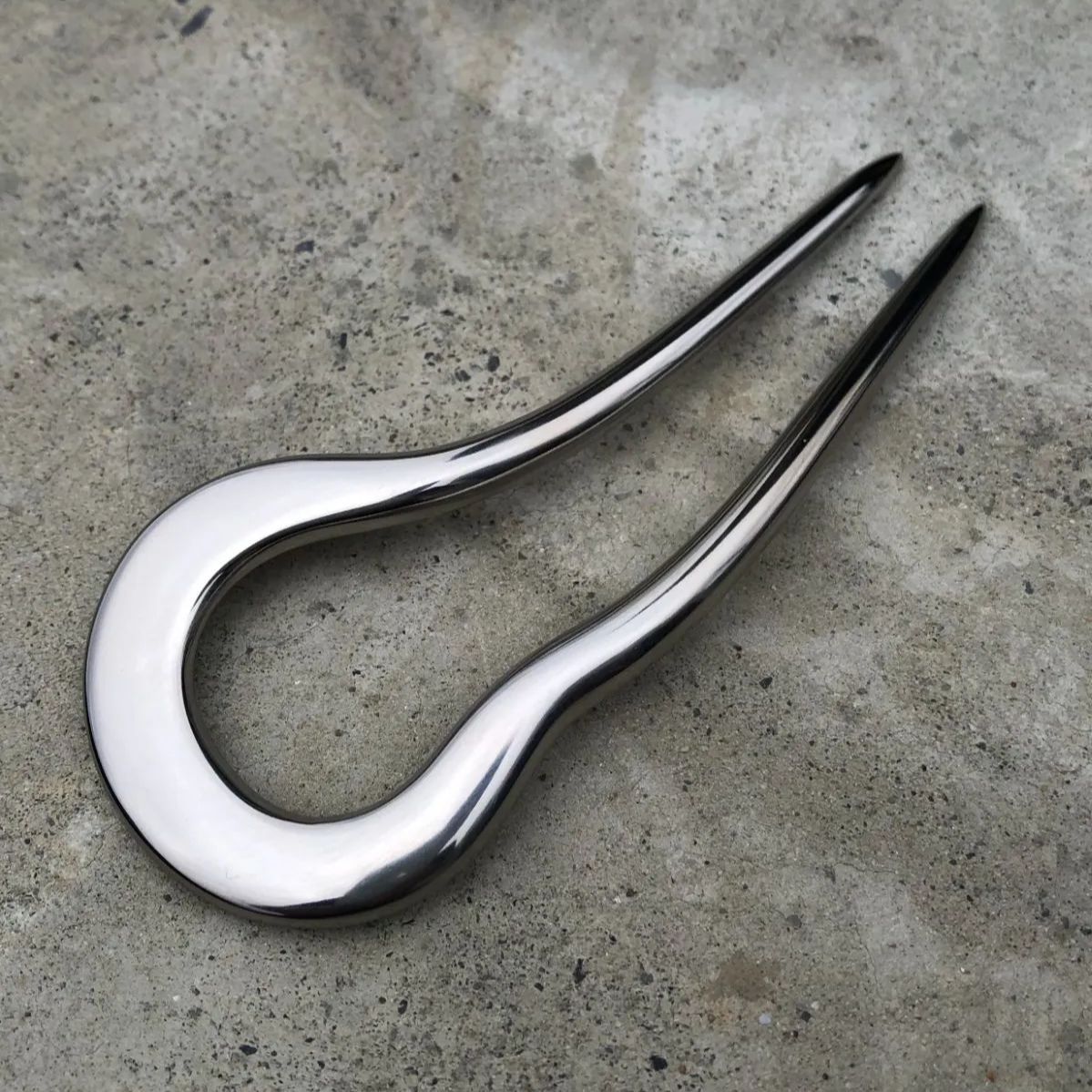 titanium hair sticks お玉杓子” 純チタン製 簪 かんざし シンプル ヘアスティック