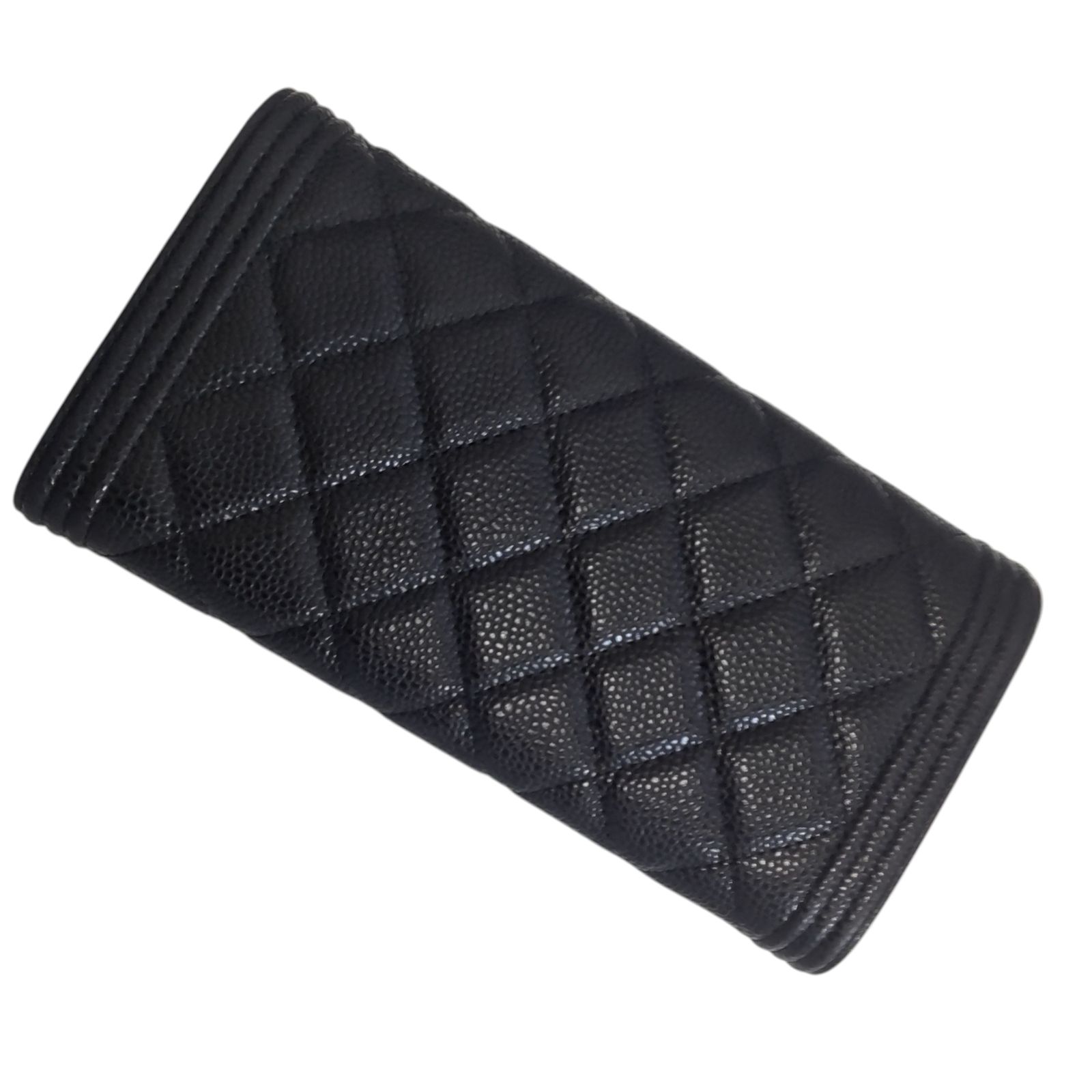 未使用】 CHANEL シャネル 長財布 ボーイシャネル キャビアスキン  