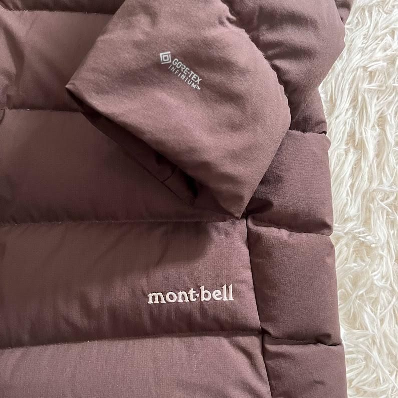美品モンベル コルチナダウンコート ゴアテックスEX800ブラウンM