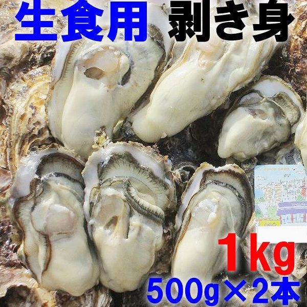 「生食用牡蠣剥き身 ２本で１kg」宮城県産 牡蛎むき身 松島牡蠣屋 カキ生食用牡蠣 牡蠣生食用 カキ 牡蛎 BBQ  kaki 松島牡蠣屋 漁師直送 かき バーベキュー海産物 海鮮 貝類