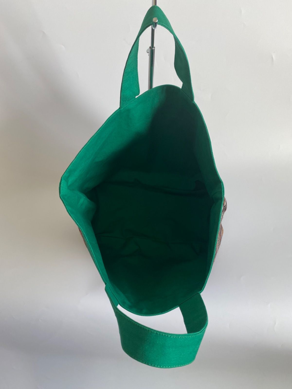 ハンドメイド 帯リメイクバッグ グリーン レッド 各1 - メルカリ