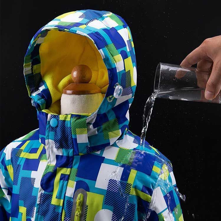 5点セット スキーウェア キッズ 上下セット 100-160cm グローブ 帽子